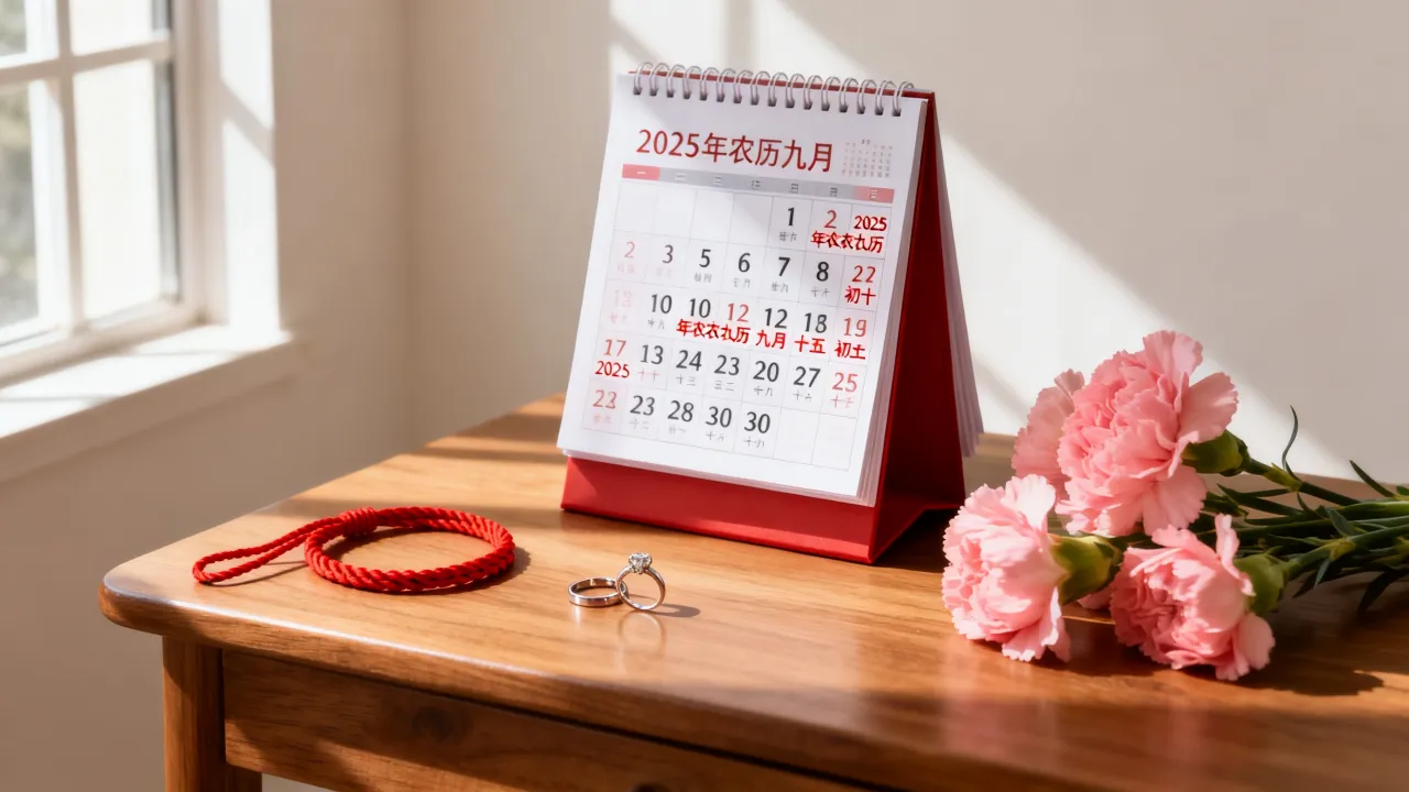 阴历9月订婚吉日有哪些？2025年农历九月最佳订婚日子怎么选？