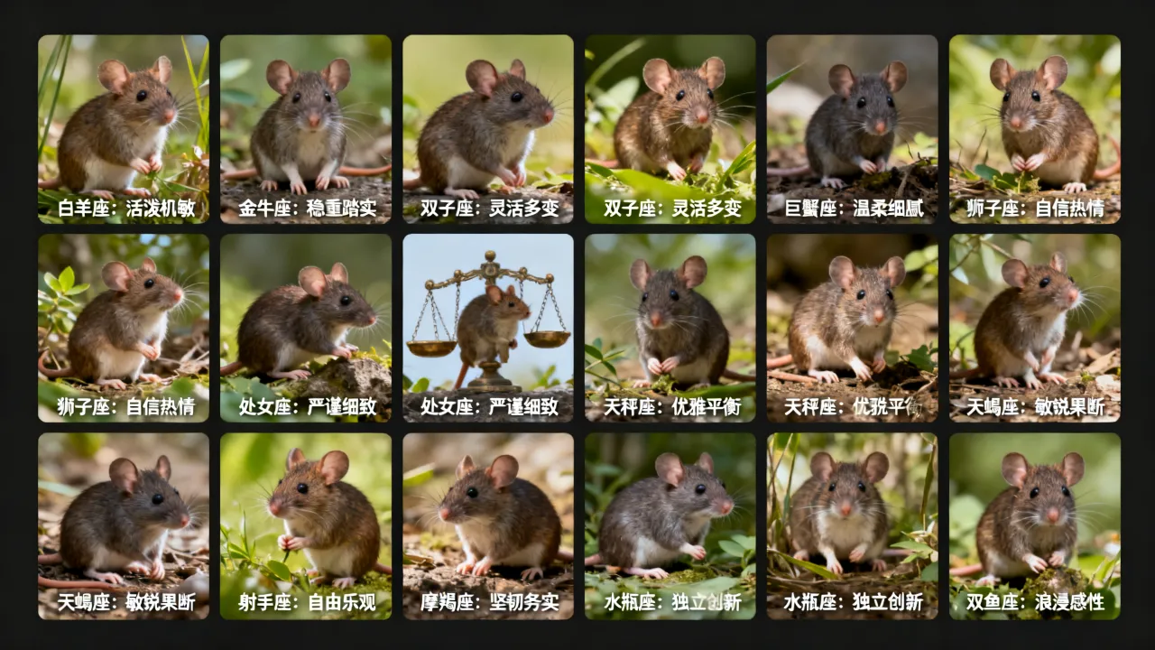 十二星座的老鼠是什么,属鼠人的性格特点有哪些? 十二星座的老鼠是什么,属鼠人的性格特点有哪些?