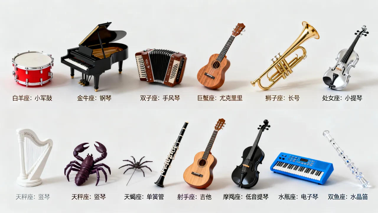 十二星座的擅长乐器是什么,双子座最适合学什么乐器? 十二星座的擅长乐器是什么,双子座最适合学什么乐器?