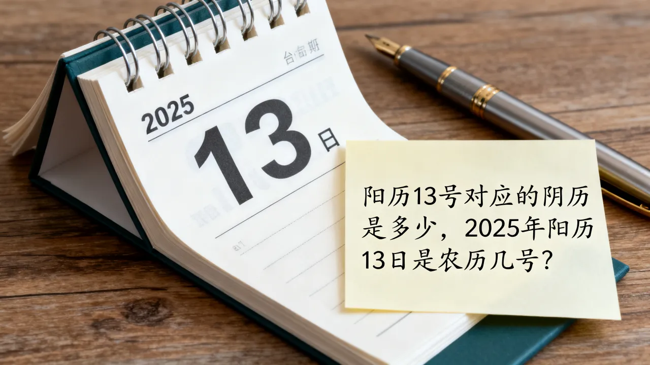 阳历13号对应的阴历是多少，2025年阳历13日是农历几号？