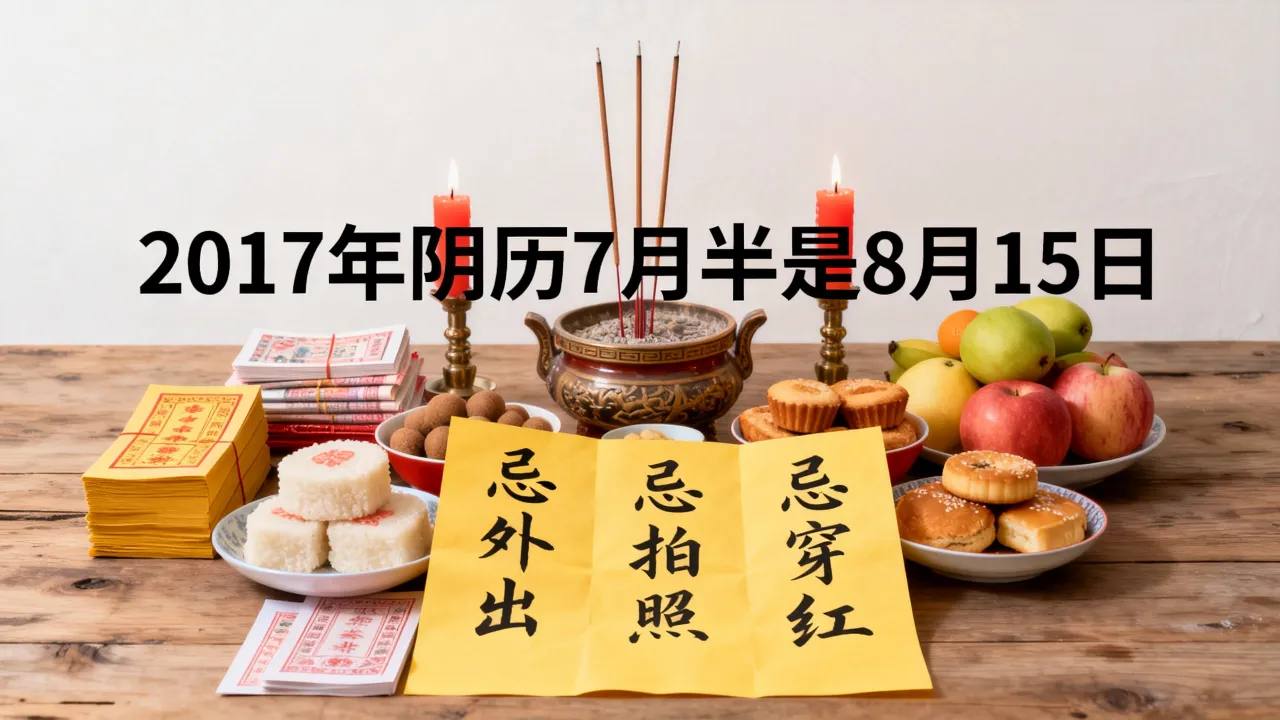 2017年阴历7月半是哪一天，七月半鬼节禁忌有哪些讲究
