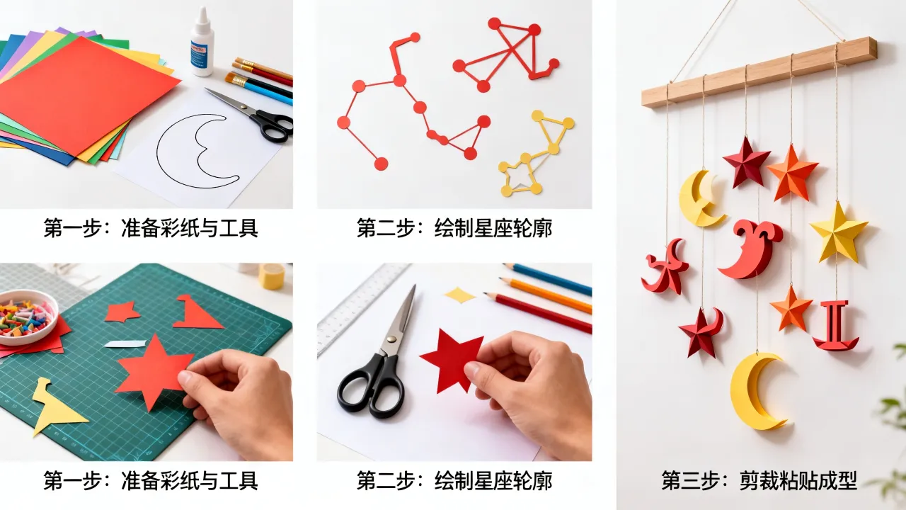 十二星座纸壁怎么制作?,十二星座纸壁简单画法教程 十二星座纸壁怎么制作?,十二星座纸壁简单画法教程