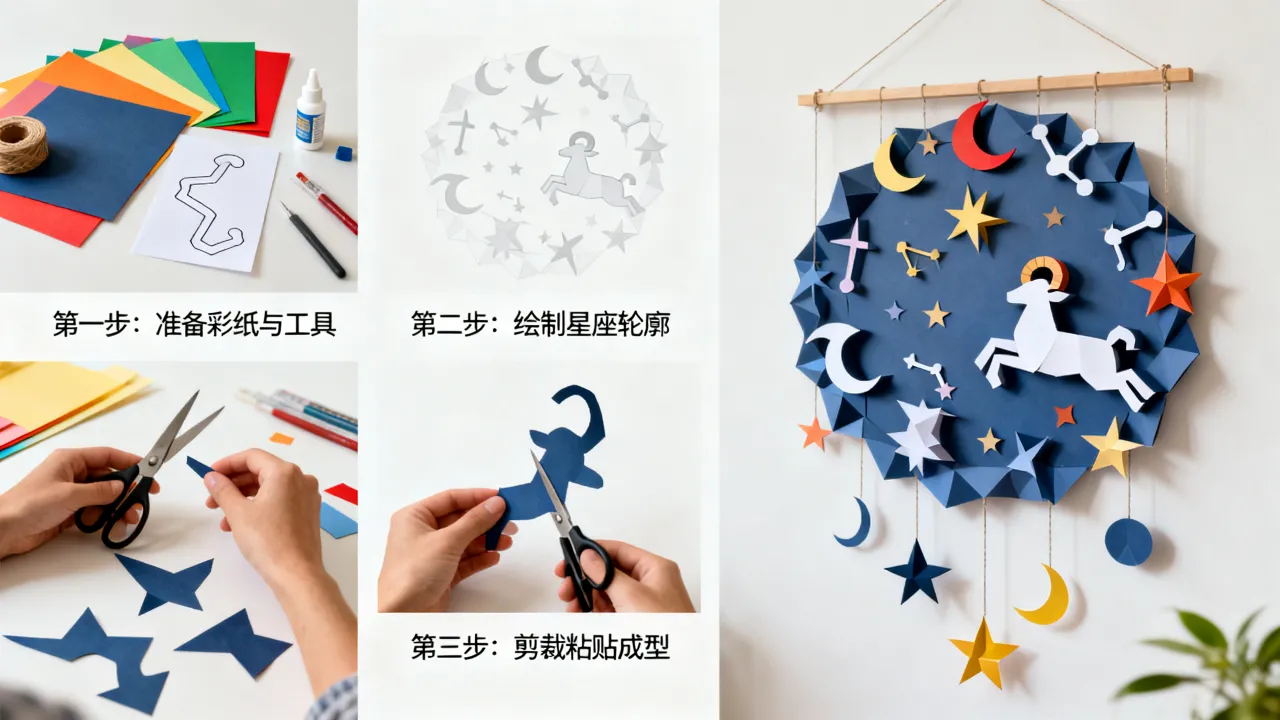 十二星座纸壁怎么制作?,十二星座纸壁简单画法教程 十二星座纸壁怎么制作?,十二星座纸壁简单画法教程