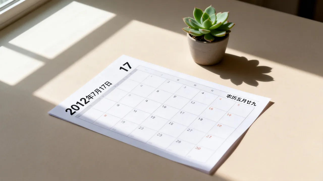 2012年7月17日农历是多少,阴历阳历转换查询 2012年7月17日农历是多少,阴历阳历转换查询