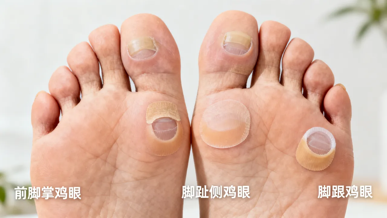 怎么看鸡眼判断吉凶，脚底不同位置长鸡眼有什么征兆