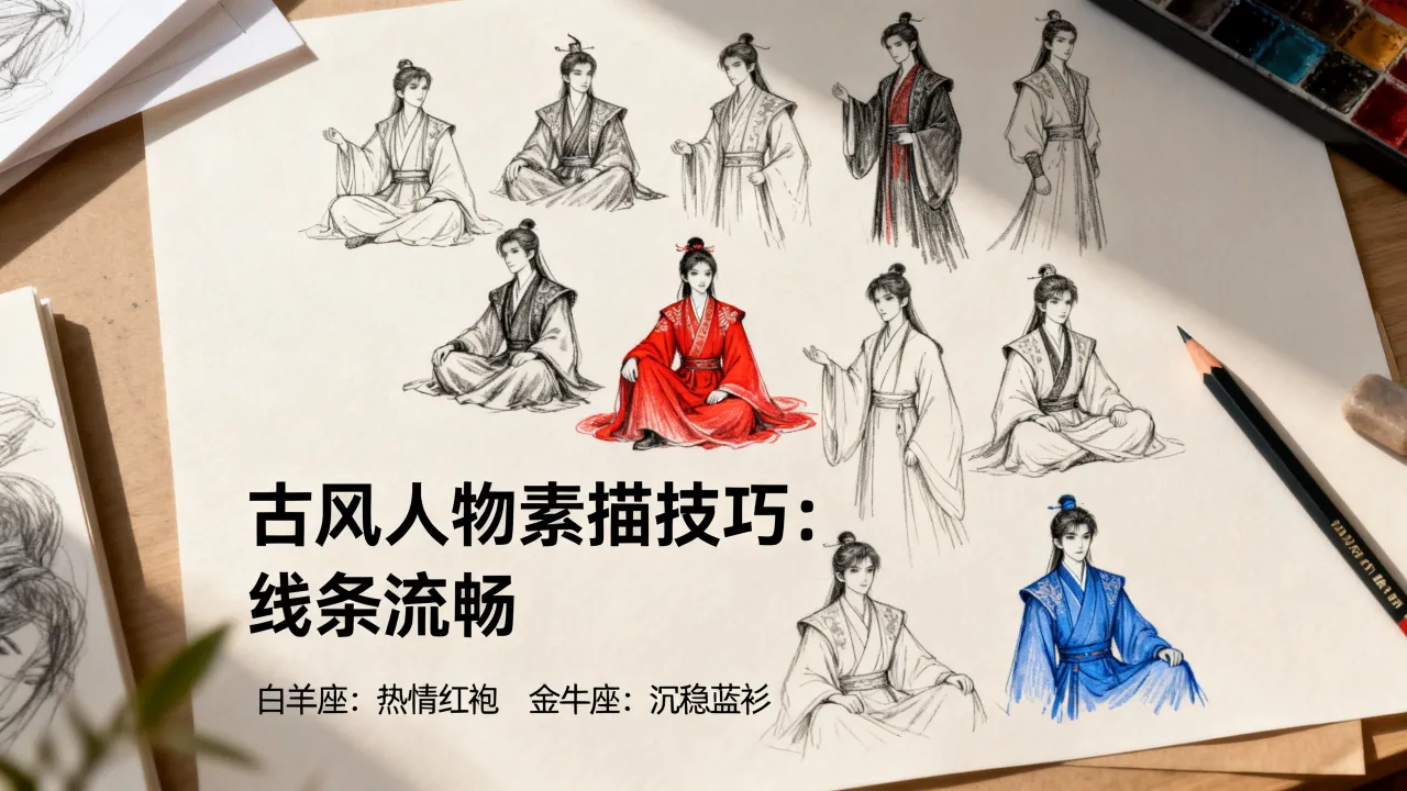 十二星座古装素描怎么画?古风人物素描技巧大全 十二星座古装素描怎么画?古风人物素描技巧大全
