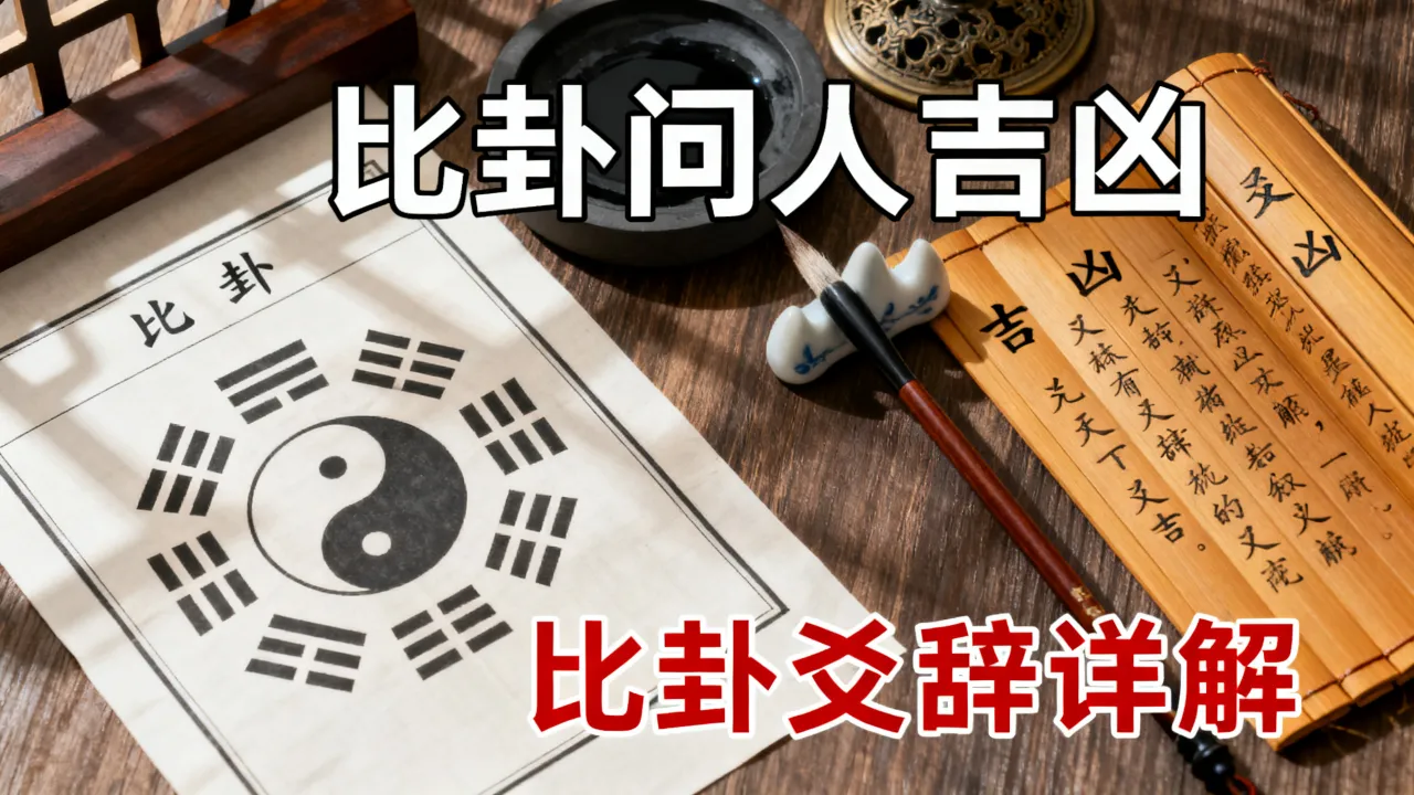 比卦问人吉凶怎么看的，比卦爻辞详解吉凶断法