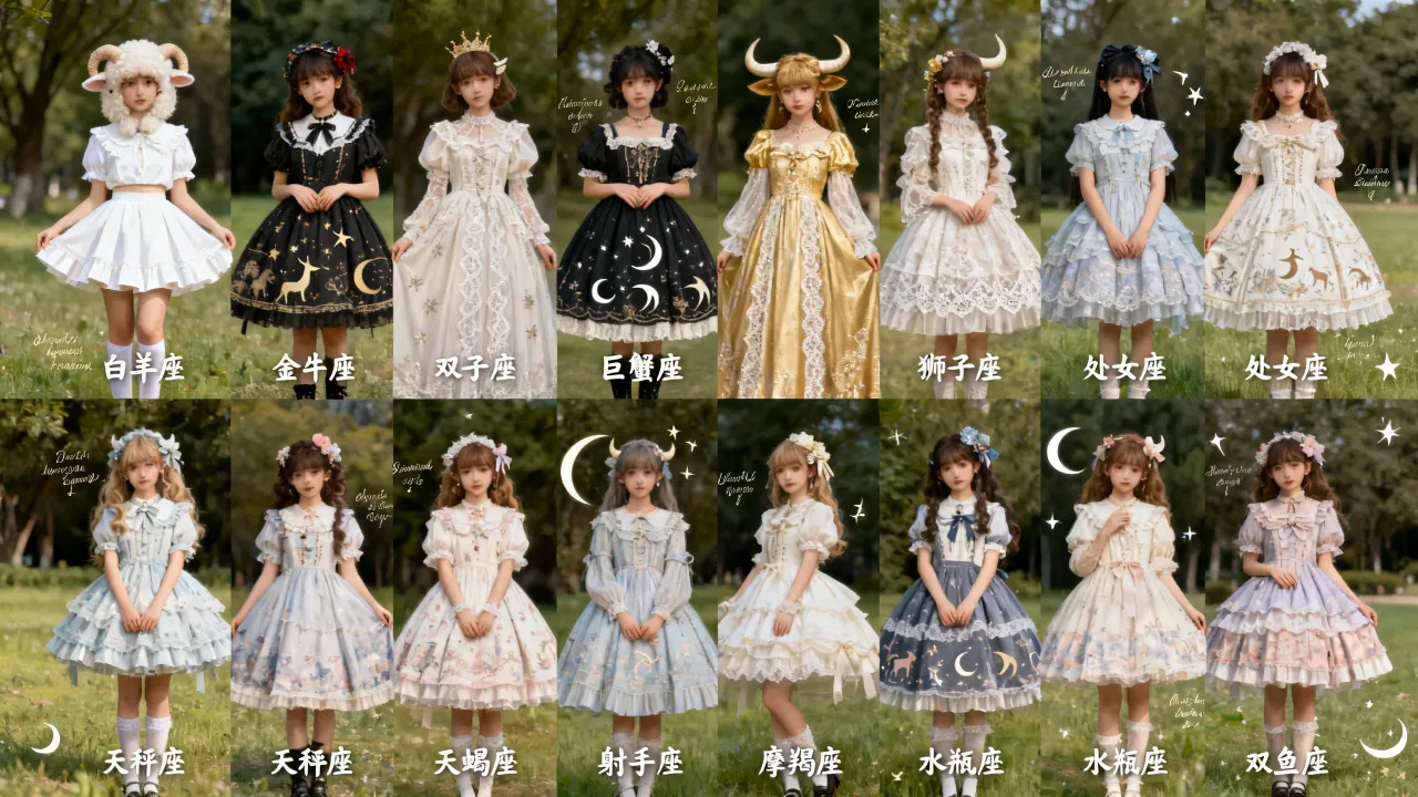 十二星座洛丽塔少女是什么风格？十二星座洛丽塔少女怎么画好看