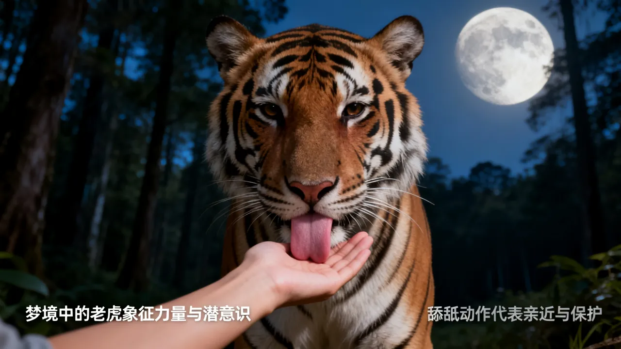 梦见老虎舔我是咋回事，有什么预兆和象征意义？