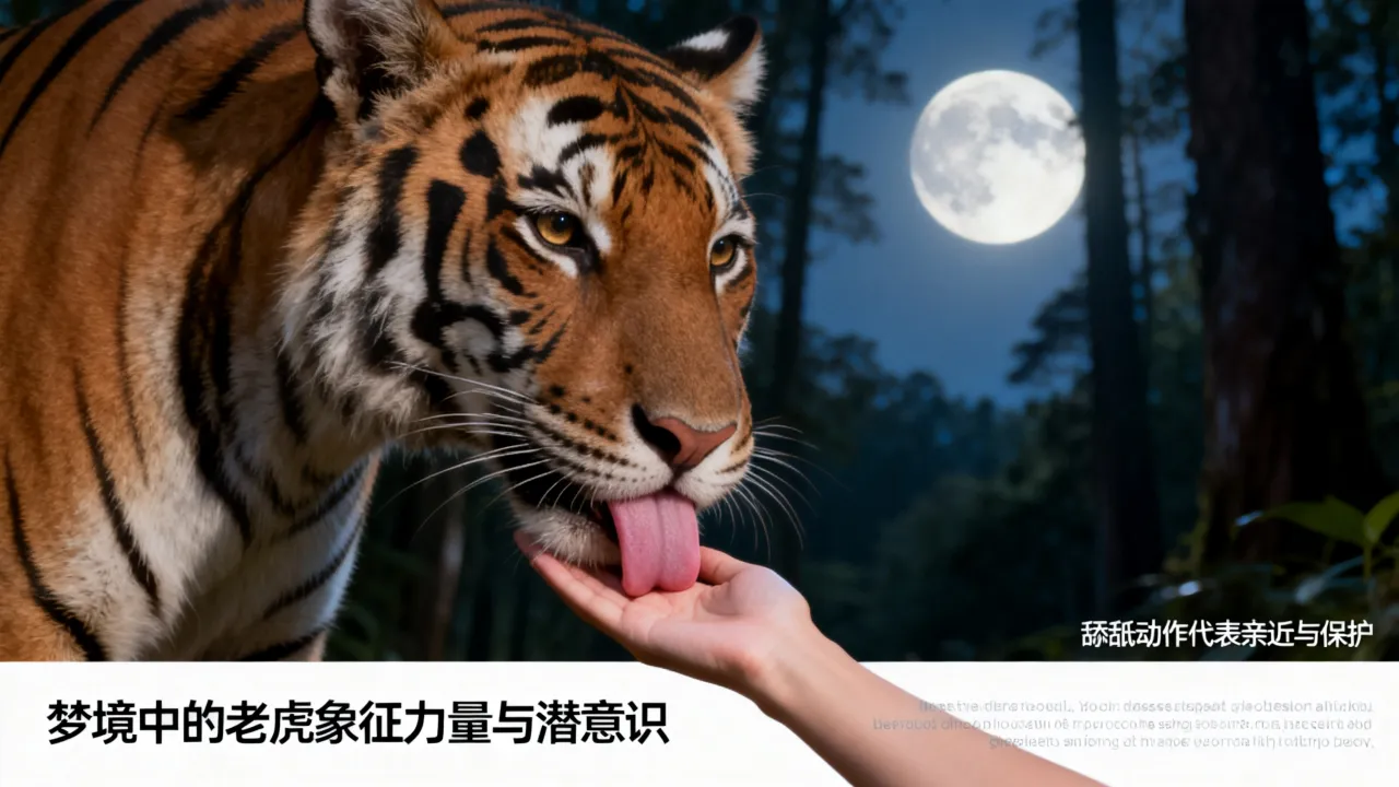 梦见老虎舔我是咋回事，有什么预兆和象征意义？