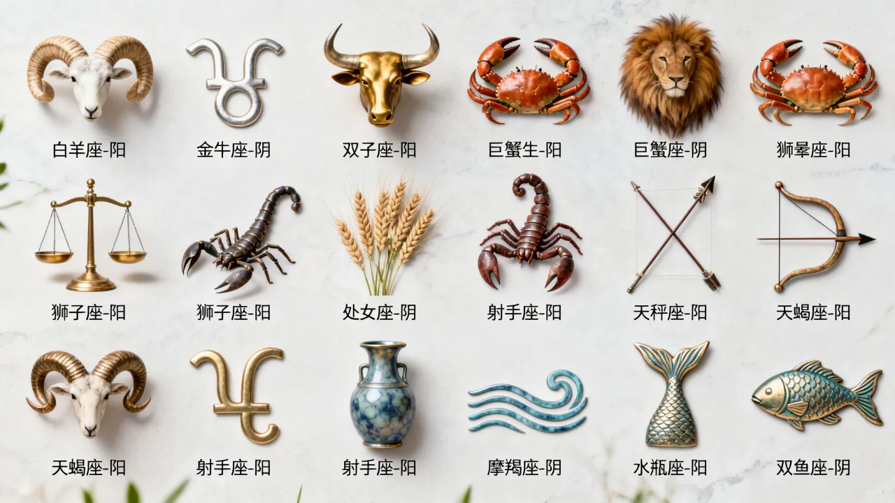 十二星座阴阳怎么分，怎么看十二星座阴阳属性？