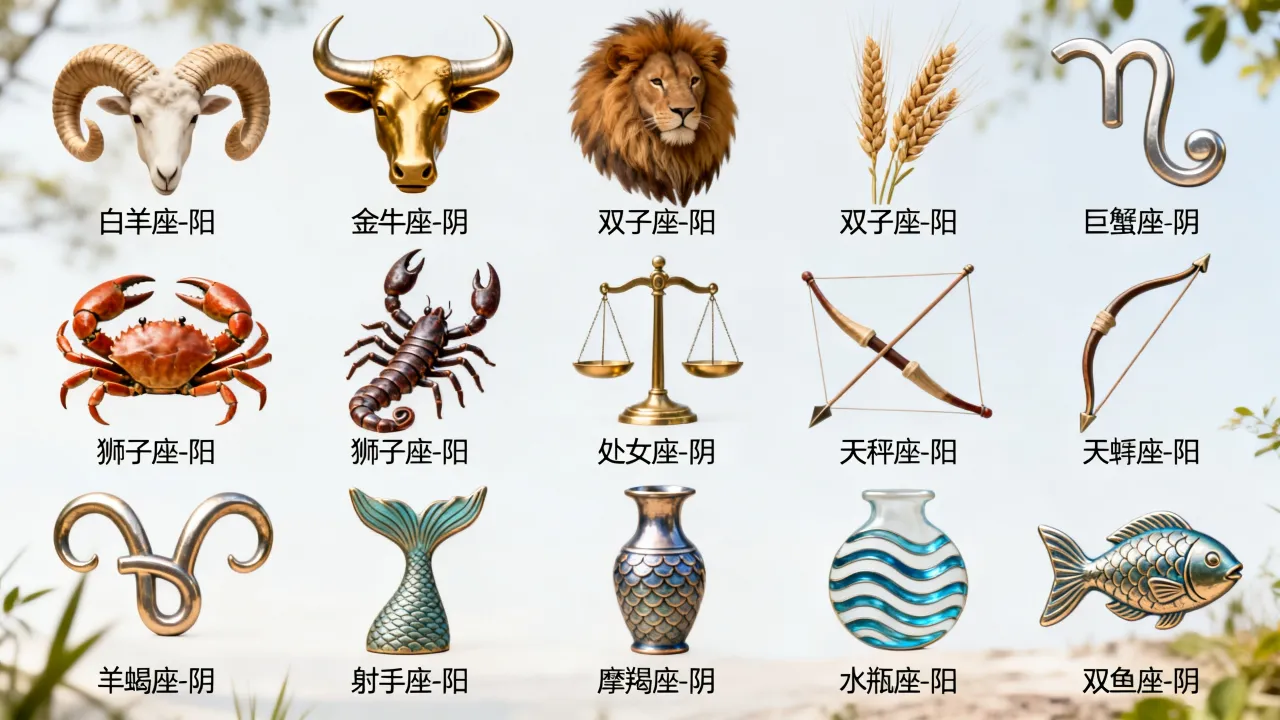 十二星座阴阳怎么分，怎么看十二星座阴阳属性？