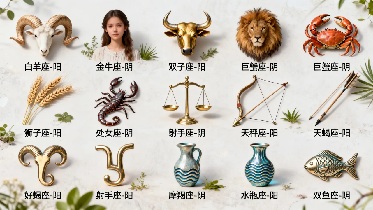 十二星座阴阳怎么分，怎么看十二星座阴阳属性？