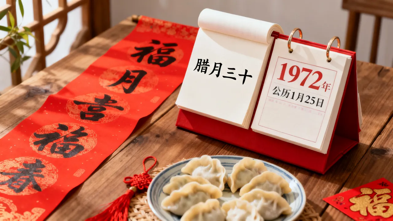 1972年阴历三十是哪一天,阴历腊月三十对应公历几号? 1972年阴历三十是哪一天,阴历腊月三十对应公历几号?