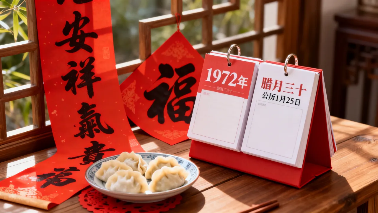 1972年阴历三十是哪一天,阴历腊月三十对应公历几号? 1972年阴历三十是哪一天,阴历腊月三十对应公历几号?