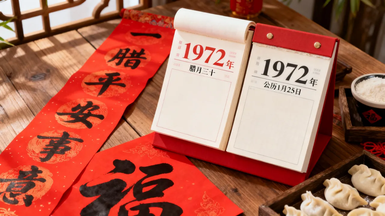1972年阴历三十是哪一天,阴历腊月三十对应公历几号? 1972年阴历三十是哪一天,阴历腊月三十对应公历几号?