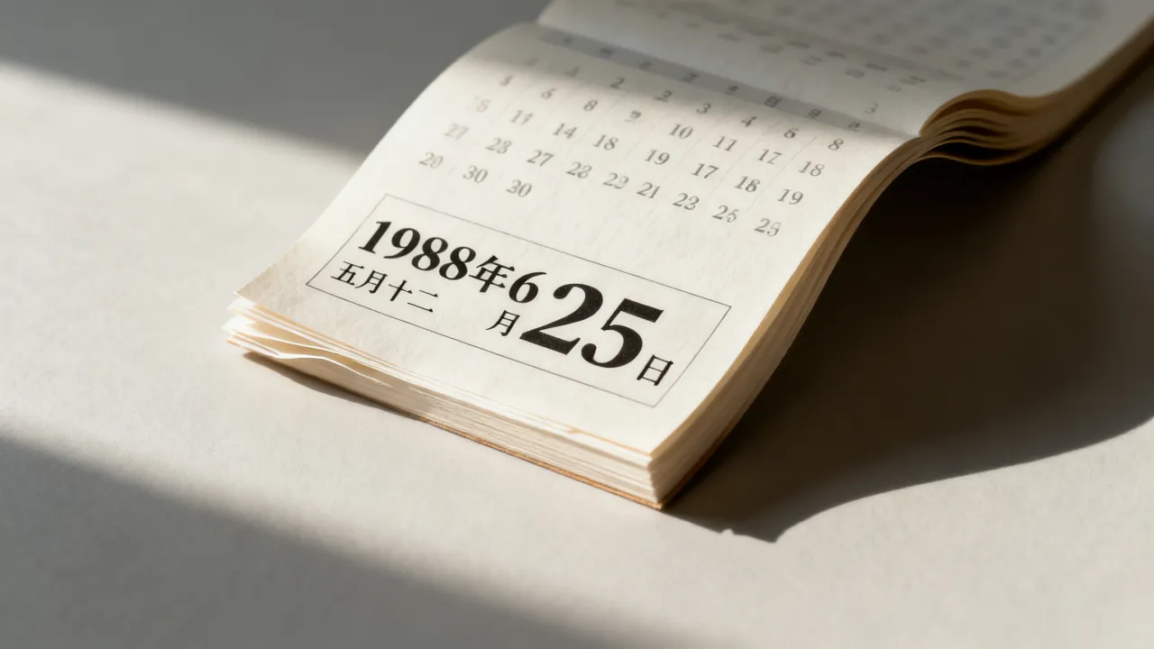 1988年6月25日阴历是几号,1988年农历查询表? 1988年6月25日阴历是几号,1988年农历查询表?