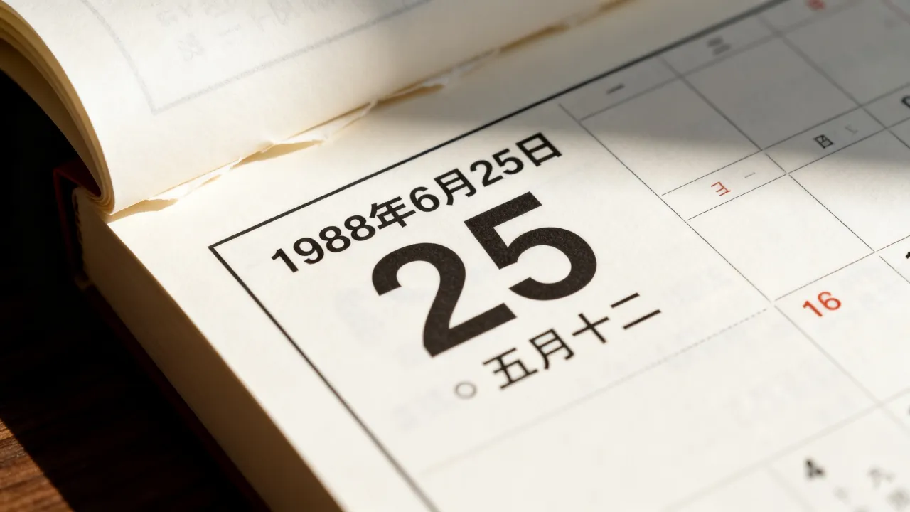 1988年6月25日阴历是几号,1988年农历查询表? 1988年6月25日阴历是几号,1988年农历查询表?