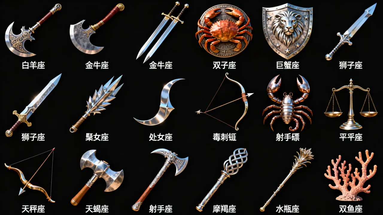 十二星座专属武器是什么?你的本命武器在哪? 十二星座专属武器是什么?你的本命武器在哪?