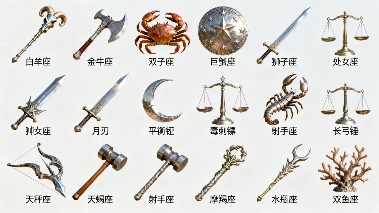 十二星座专属武器是什么？你的本命武器在哪？