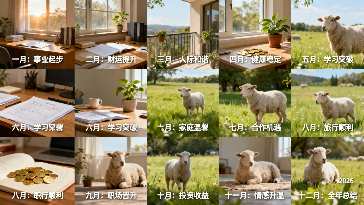 属羊2026年每个月运势如何，全年运势及每月运势怎样