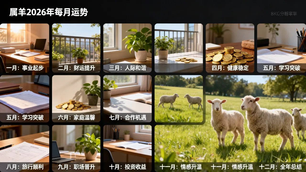 属羊2026年每个月运势如何,全年运势及每月运势怎样 属羊2026年每个月运势如何,全年运势及每月运势怎样