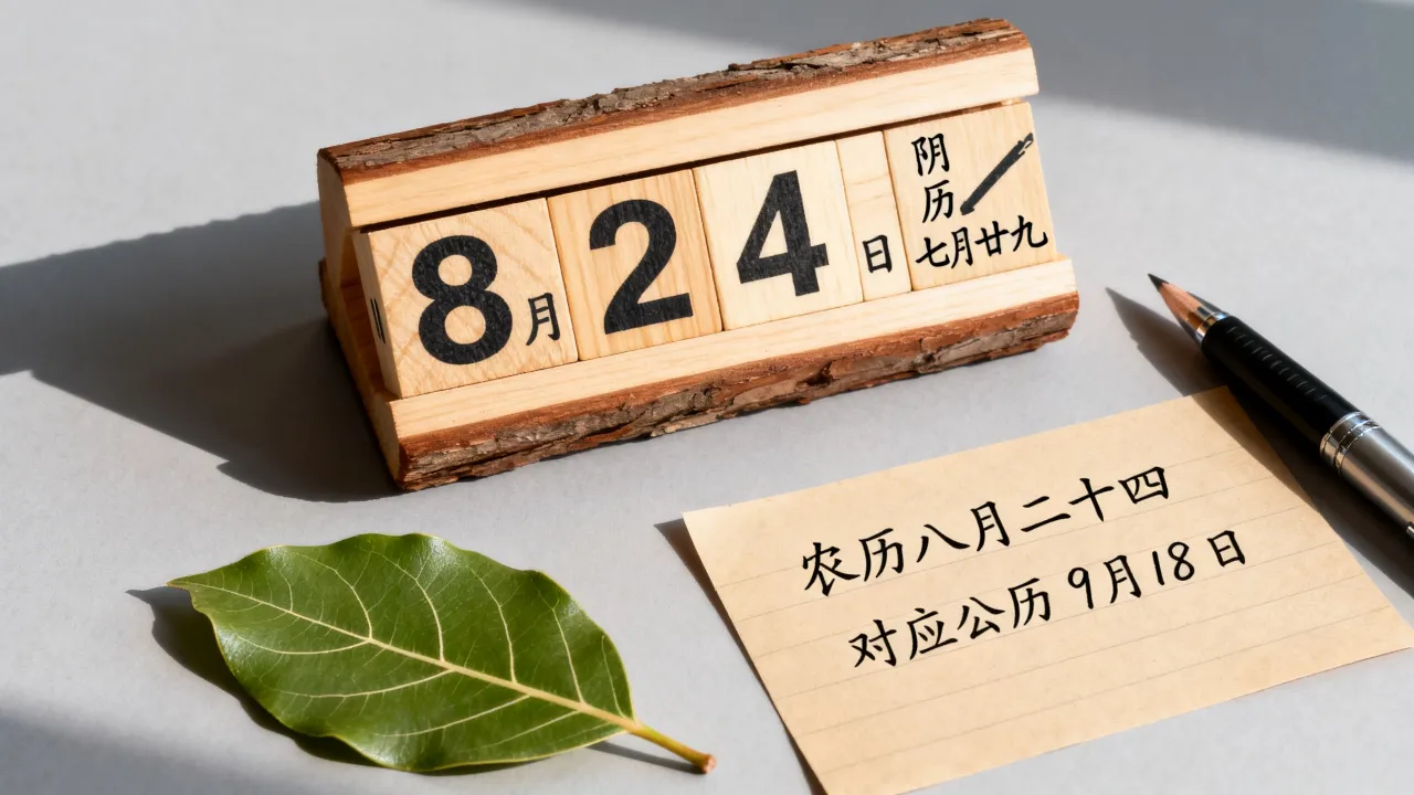 8月24日阴历是几月几号,农历八月二十四对应公历哪天? 8月24日阴历是几月几号,农历八月二十四对应公历哪天?