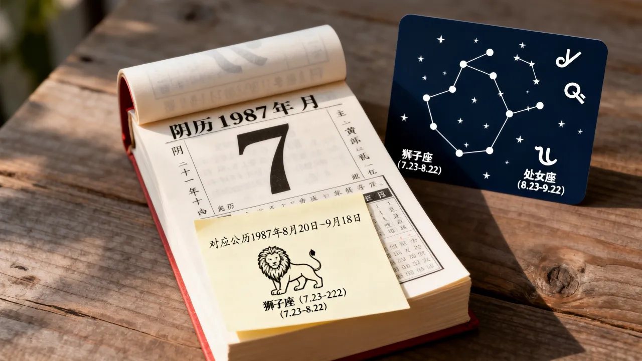 阴历1987年7月是什么星座?具体对应公历几月几日 阴历1987年7月是什么星座?具体对应公历几月几日