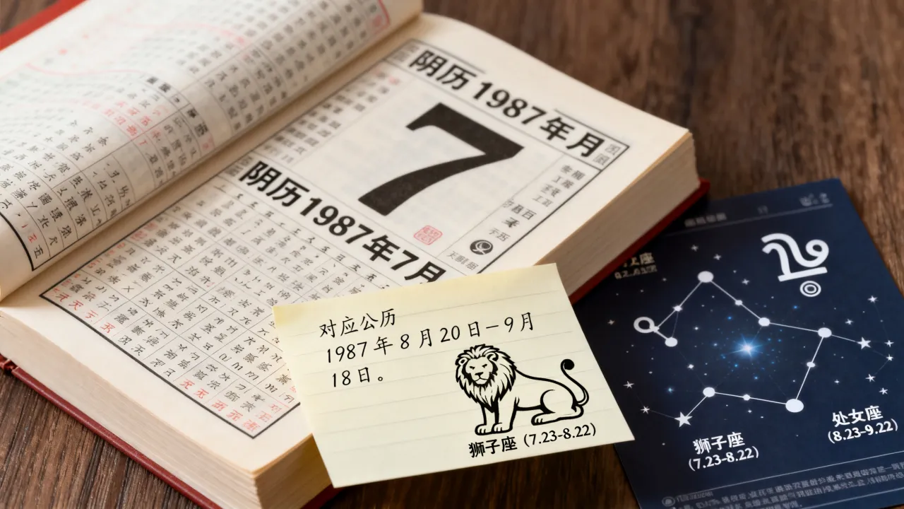 阴历1987年7月是什么星座?具体对应公历几月几日 阴历1987年7月是什么星座?具体对应公历几月几日