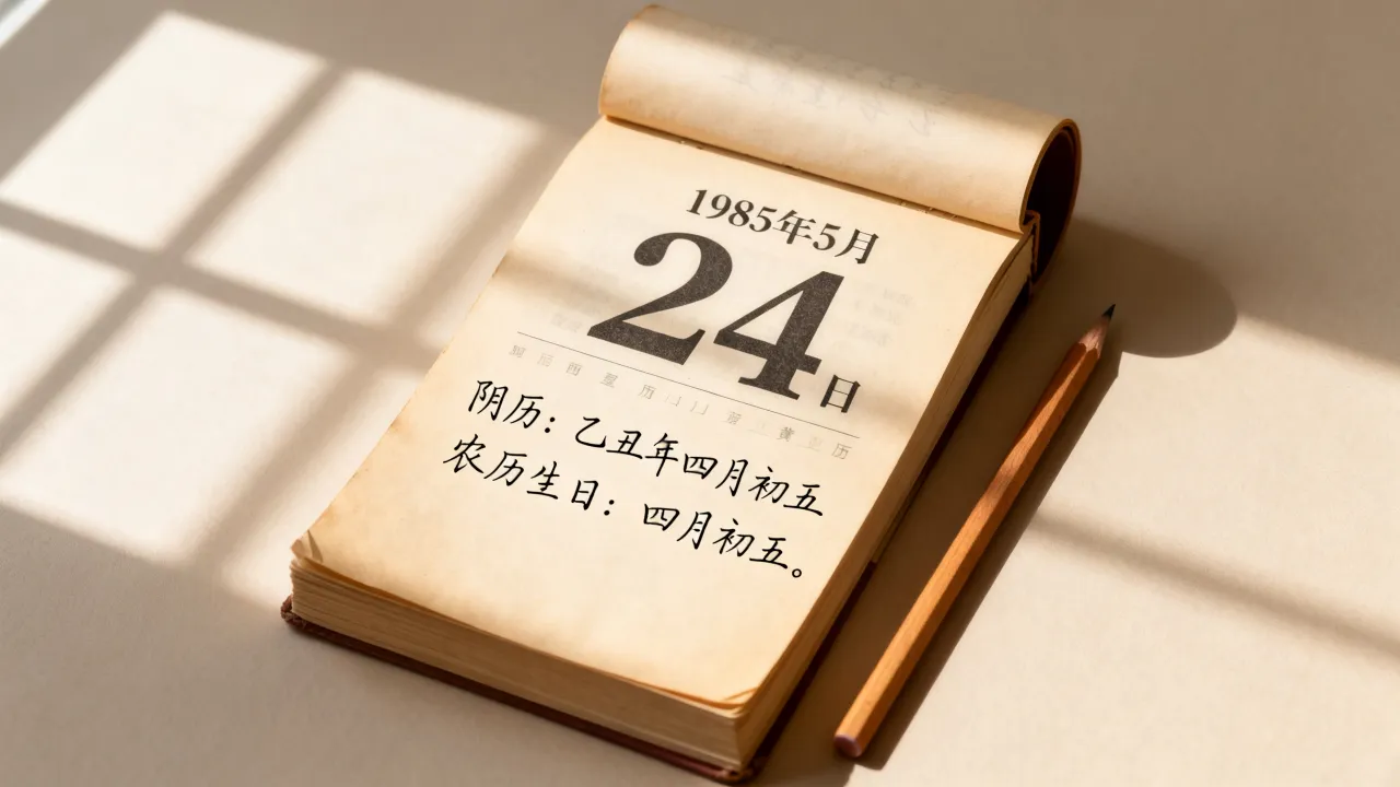 1985年5月24日阴历是多少,农历生日是几月几号? 1985年5月24日阴历是多少,农历生日是几月几号?