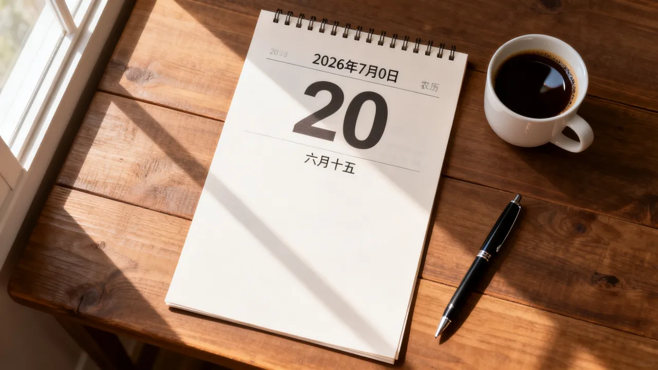 阳历7月20阴历是多少，2026年7月20日农历是几月初几？