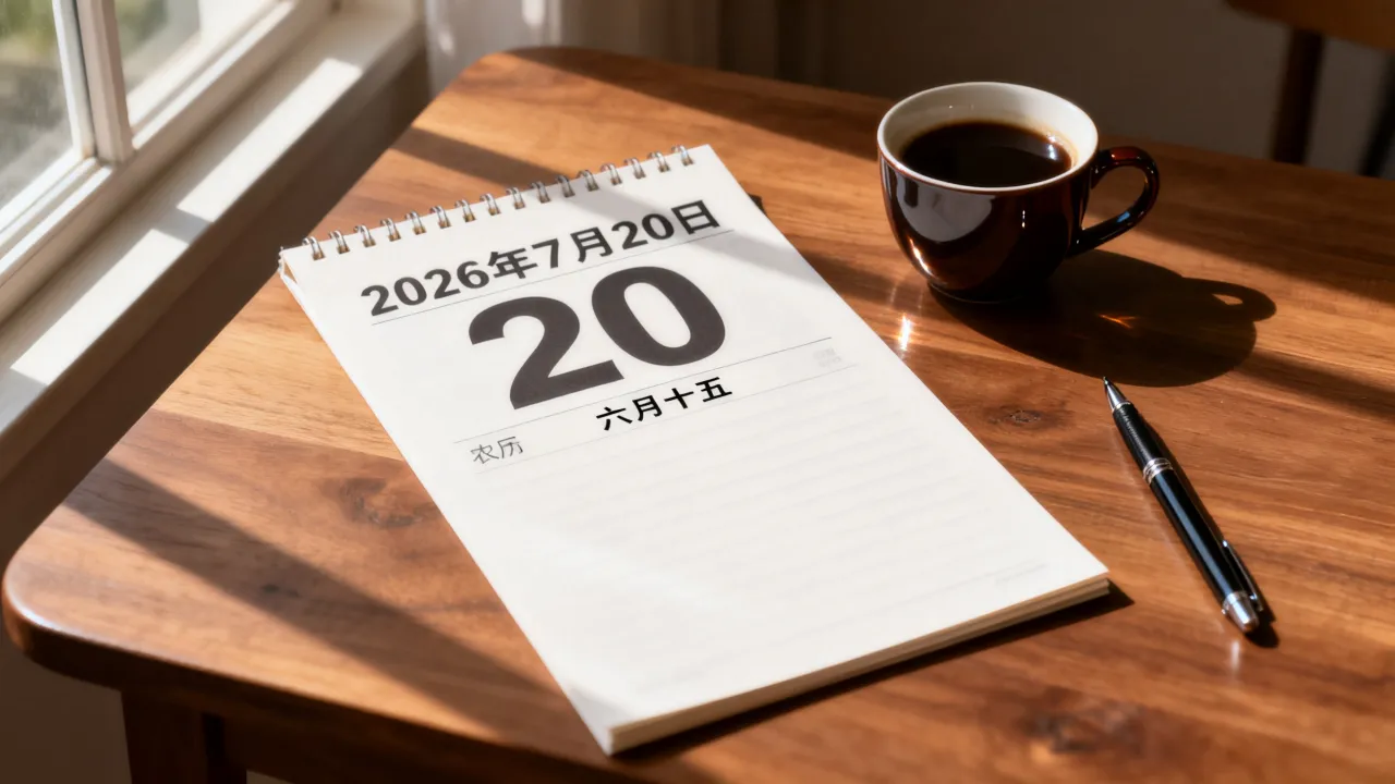 阳历7月20阴历是多少,2026年7月20日农历是几月初几? 阳历7月20阴历是多少,2026年7月20日农历是几月初几?