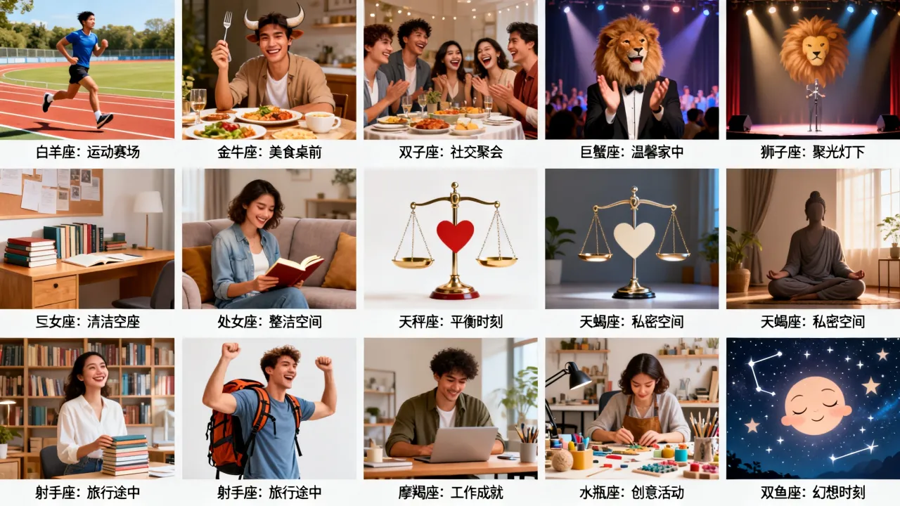 十二星座何时最欢乐?十二星座欢乐时刻在哪些场合? 十二星座何时最欢乐?十二星座欢乐时刻在哪些场合?