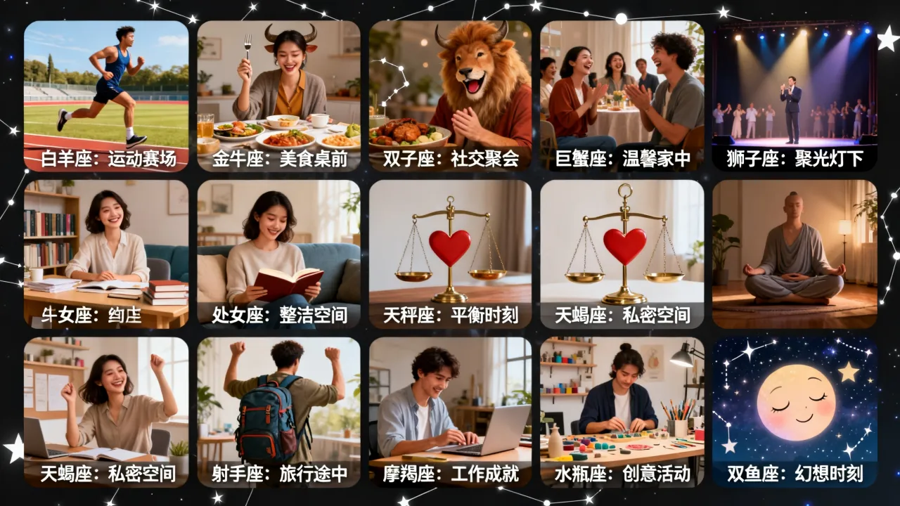 十二星座何时最欢乐?十二星座欢乐时刻在哪些场合? 十二星座何时最欢乐?十二星座欢乐时刻在哪些场合?