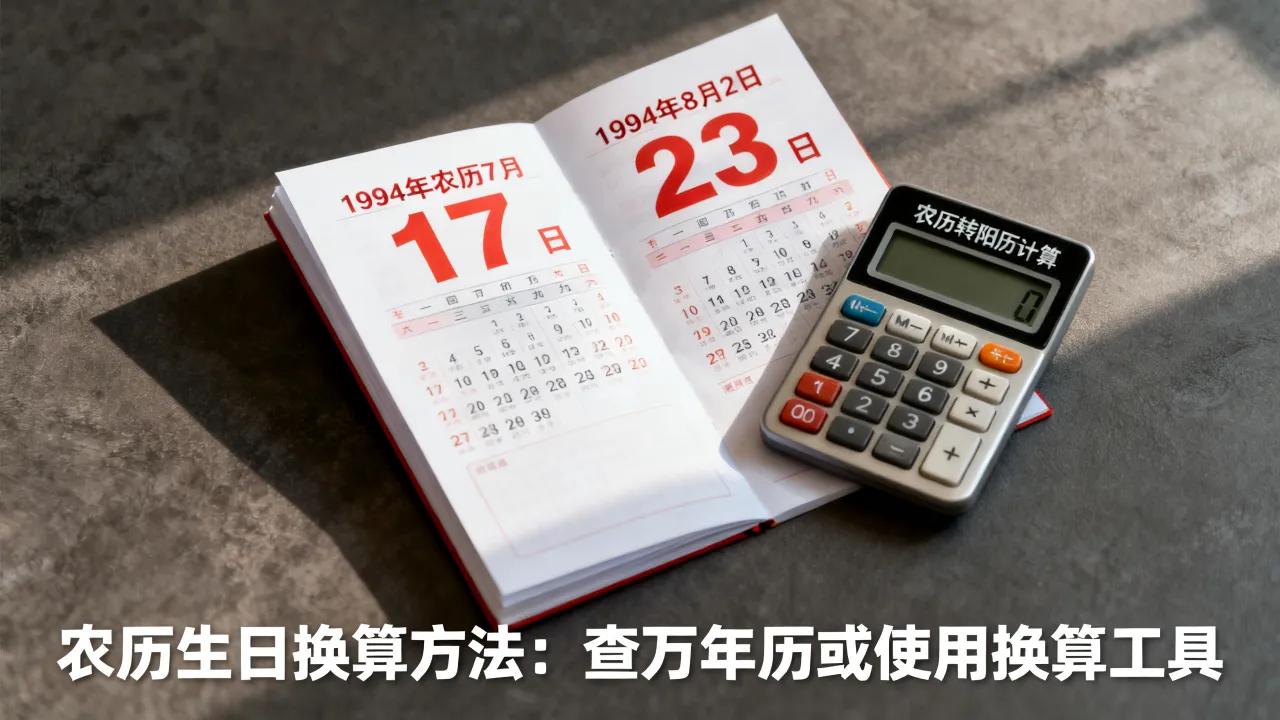1994年农历7月17日是阳历几号，农历生日怎么换算