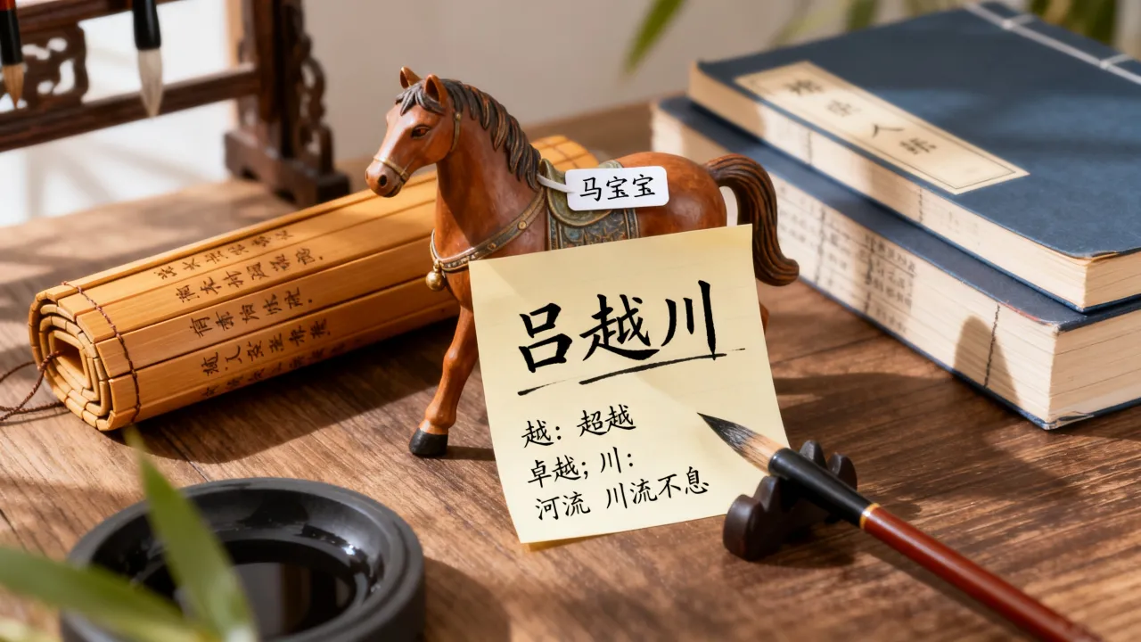 马宝宝起名吕越川怎么样，吕越川名字寓意打分好不好？