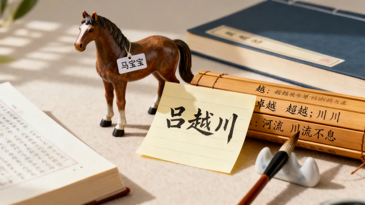 马宝宝起名吕越川怎么样，吕越川名字寓意打分好不好？