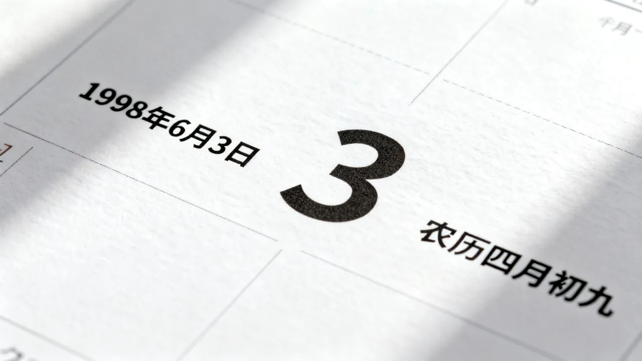 98年6月3日阴历是几月几号，农历阳历转换查询
