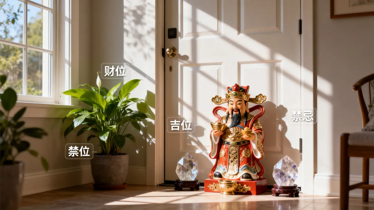 入户门财位怎么看吉凶，入户门财位风水布局与旺财禁忌