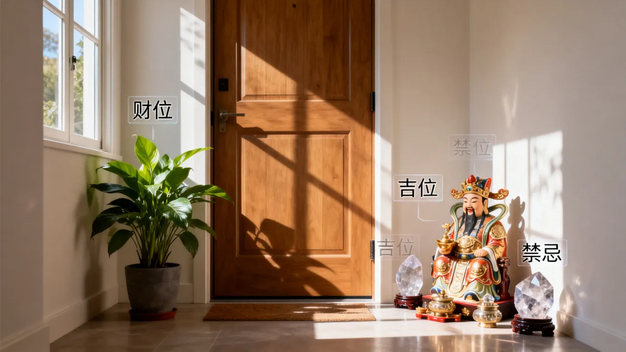 入户门财位怎么看吉凶,入户门财位风水布局与旺财禁忌 入户门财位怎么看吉凶,入户门财位风水布局与旺财禁忌
