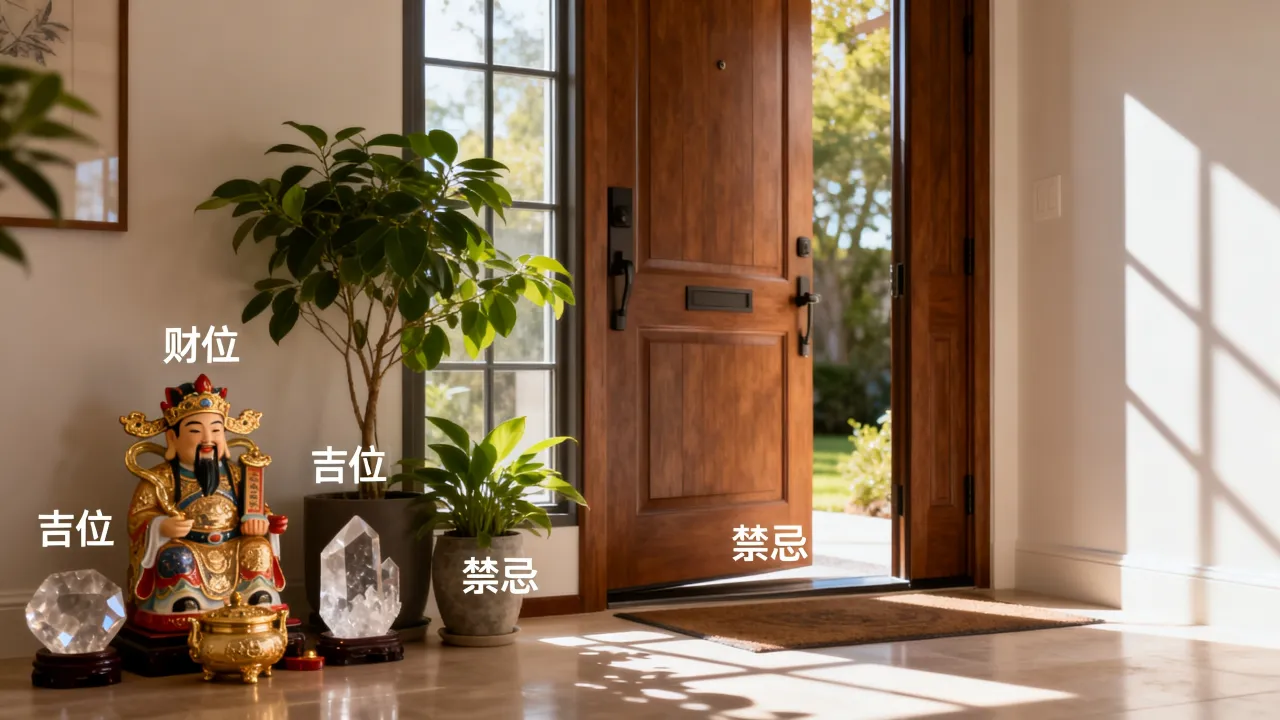 入户门财位怎么看吉凶,入户门财位风水布局与旺财禁忌 入户门财位怎么看吉凶,入户门财位风水布局与旺财禁忌