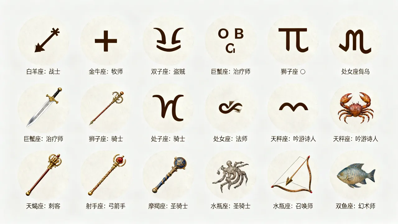 十二星座最适合什么RPG职业?星座职业怎么选才最强 十二星座最适合什么RPG职业?星座职业怎么选才最强