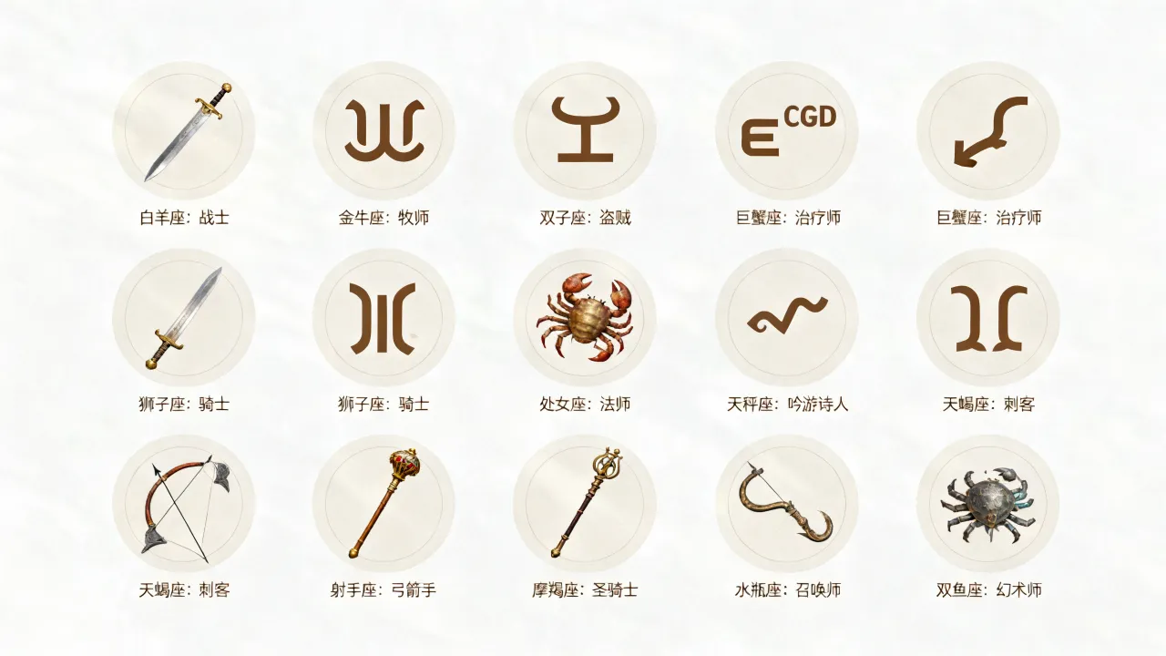十二星座最适合什么RPG职业？星座职业怎么选才最强