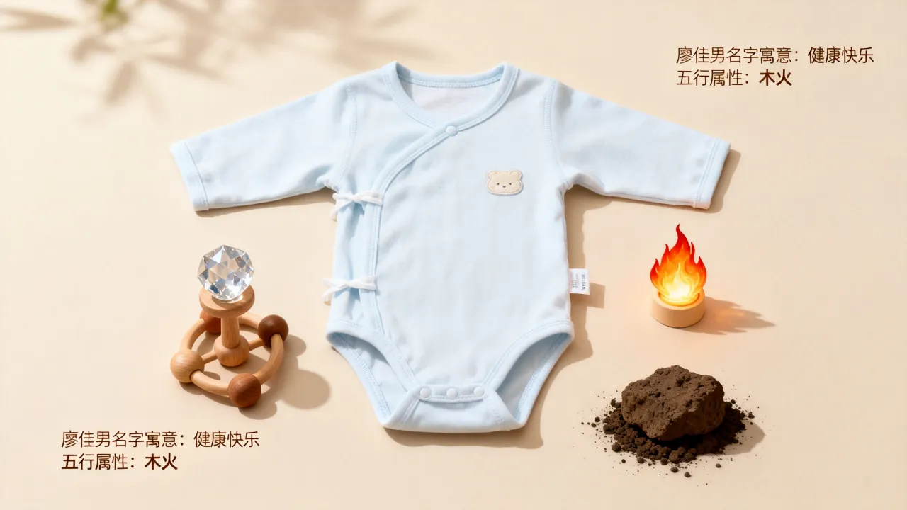 廖佳男宝宝起名怎么样，廖佳男名字寓意和五行属性能打几分？