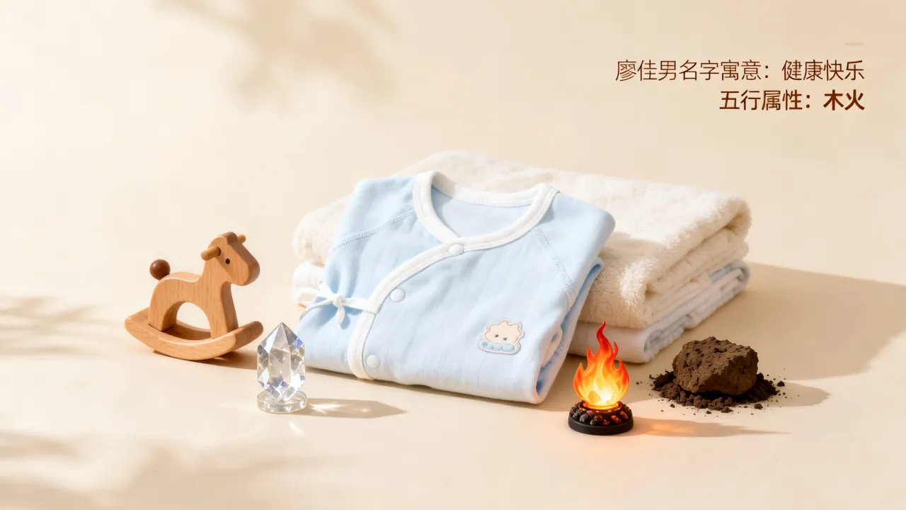 廖佳男宝宝起名怎么样，廖佳男名字寓意和五行属性能打几分？