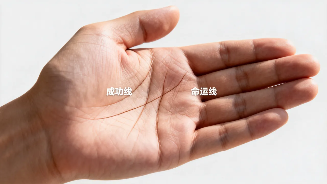 成功线命运线是什么？手相中成功线命运线怎么看