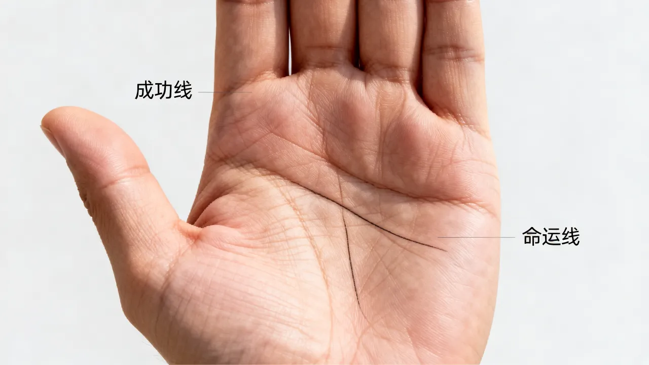 成功线命运线是什么?手相中成功线命运线怎么看 成功线命运线是什么?手相中成功线命运线怎么看