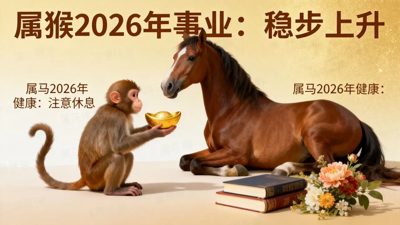 属猴和属马2026年运势如何？马年属猴人这一年会一帆风顺吗？