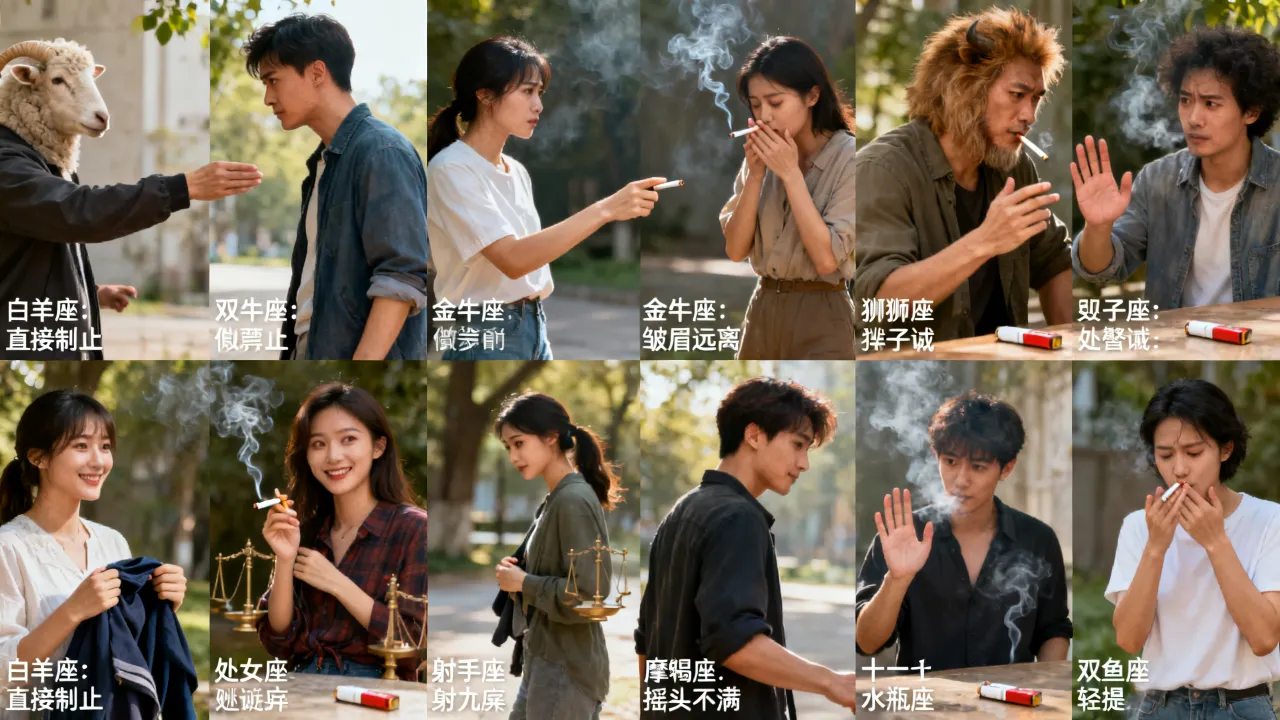 十二星座面对抽烟各有何反应?哪个星座最反感? 十二星座面对抽烟各有何反应?哪个星座最反感?