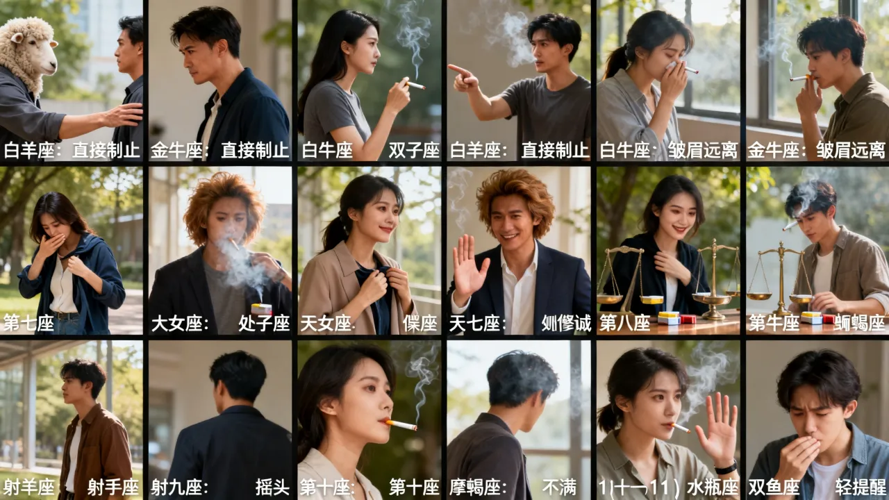 十二星座面对抽烟各有何反应?哪个星座最反感? 十二星座面对抽烟各有何反应?哪个星座最反感?
